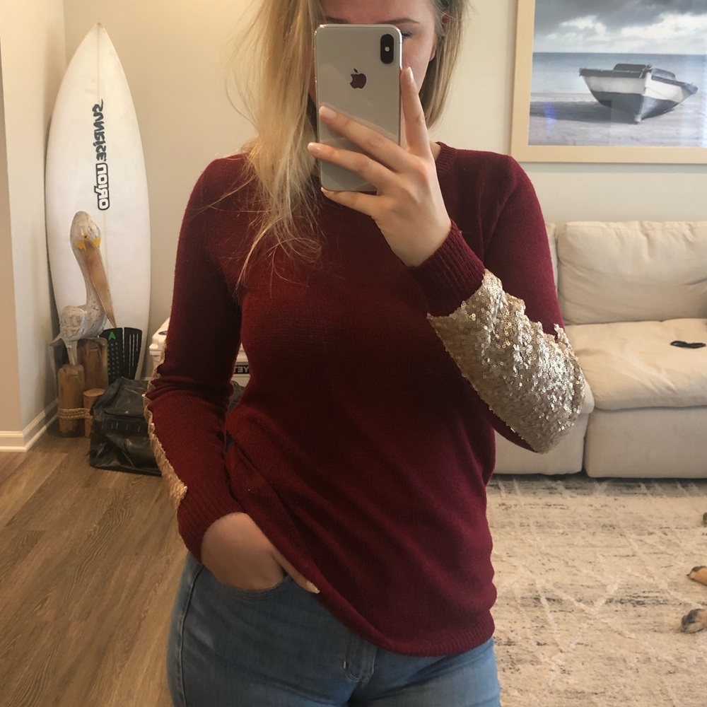 Glitter Sleeved Sweater